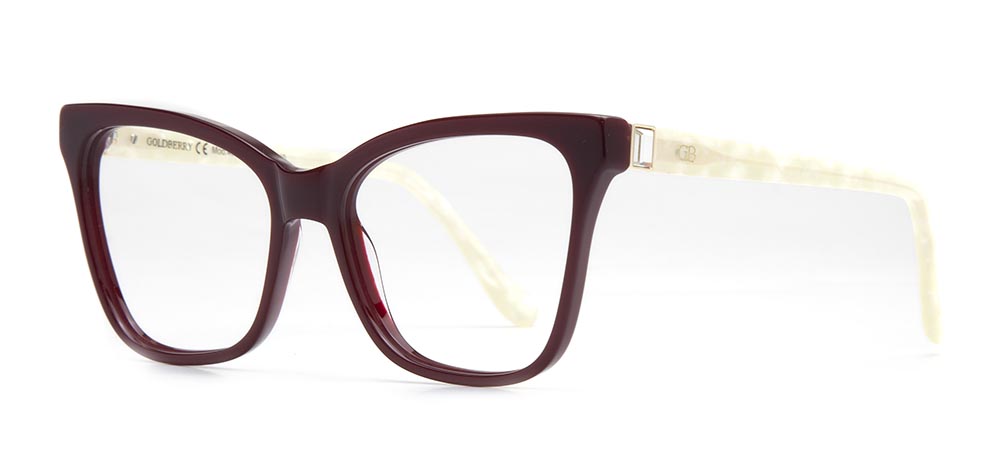 GOLDBERRY Eyeglasses Teenage Woman Rectangular Full-Rimmed Acetate Unfiltered GB 4005-C.03